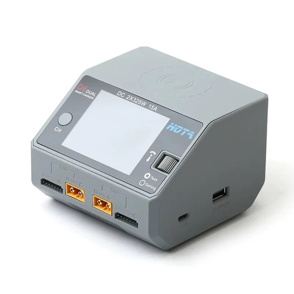 Hot Sales HOTA D6 Pro AC 200W 650W 15A Ladegerät mit kabelloser Aufladung für NiZn/Nicd/NiMH-Akku